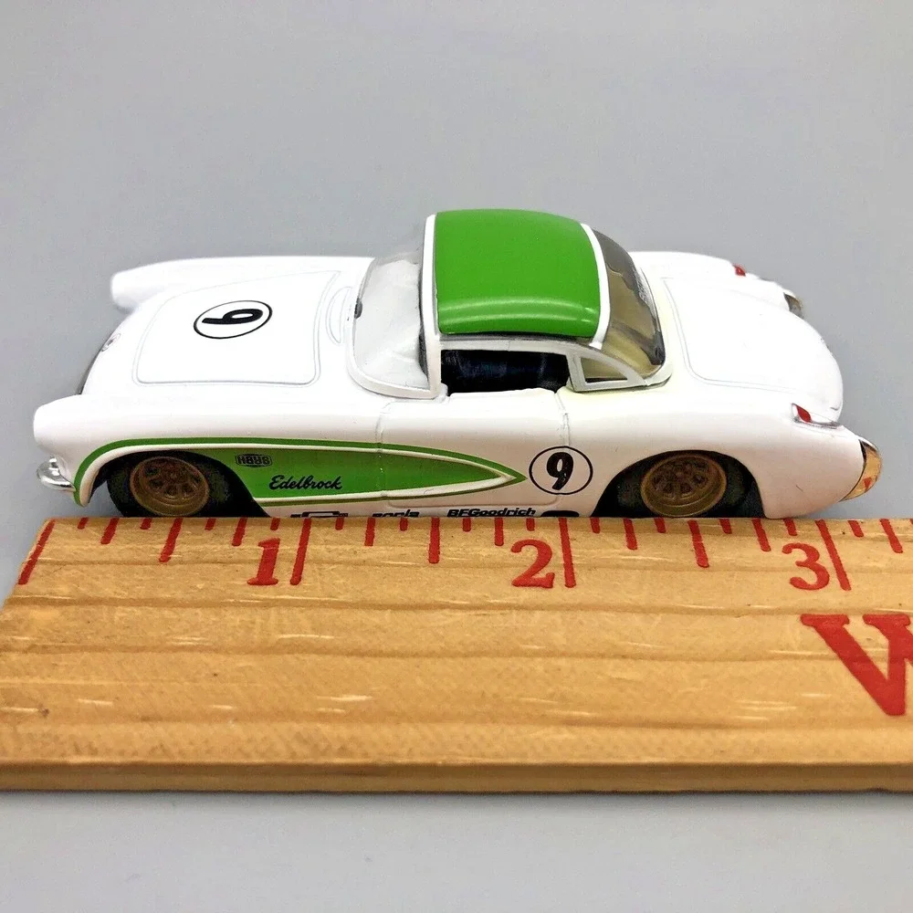 Jada Bigtime Muscle 1957 57 Chevy Chevrolet Corvette Drag Car White Diecast 1/64